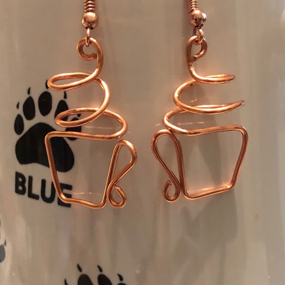 3D coffee cup earrings - Picture 4 of 5